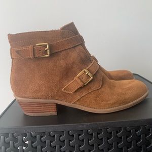 Franco Sarto Reno Ankle Boots Womens
Size 7.5M EUR 37.5 Brown Suede Leather
Zip